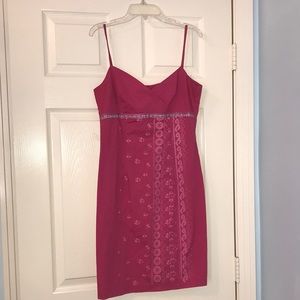 90’s pink detailed slip dress